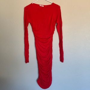 Bailey 44 cutout back dress M red